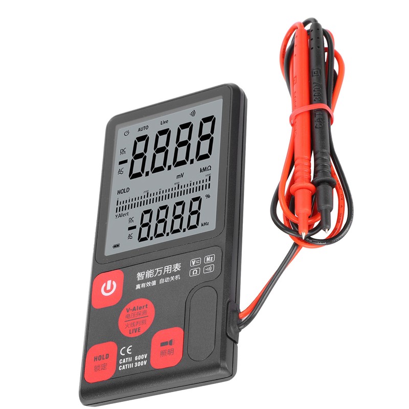 Measuring Voltage Tester Digital Multimeter AC/DC Equipment 3‑Line Display Voltmeter