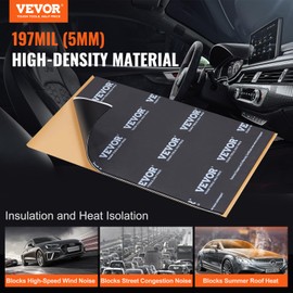 VEVOR Car Sound Deadening Mat, 200 mil 25 sqft Butyl Sound Deadener, Noise Insulation and Vibration Dampening Material