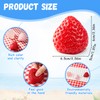 Big Strawberry Glow in The Dark Squishies, Sticky Fruit Squeeze,