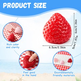 Big Strawberry Glow in The Dark Squishies, Sticky Fruit Squeeze, Stress & Anxiety Relief Squishy, Valentines Birthday Party for Adults