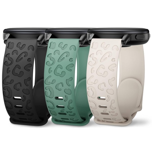 Wizvv 22 mm Bracelet with Leopard Engraving, Compatible with Garmin