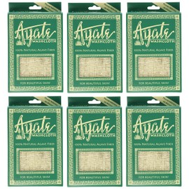 Ayate Washcloth, 100% Natural Agave Fiber, 1 washcloth (Pack of 6)