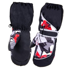 Azarxis Children's Winter Waterproof Ski Mittens Kids Warm Snow Gloves for 3-12 Years Old Boys & Girls (Black, XXS (3-5 Years))