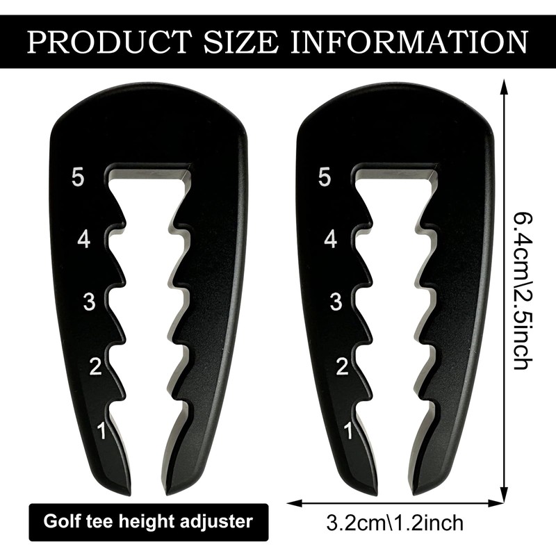 LETTERASHQP 2 Stück Golf Tees Height Tool Tees Golf Zubehör
