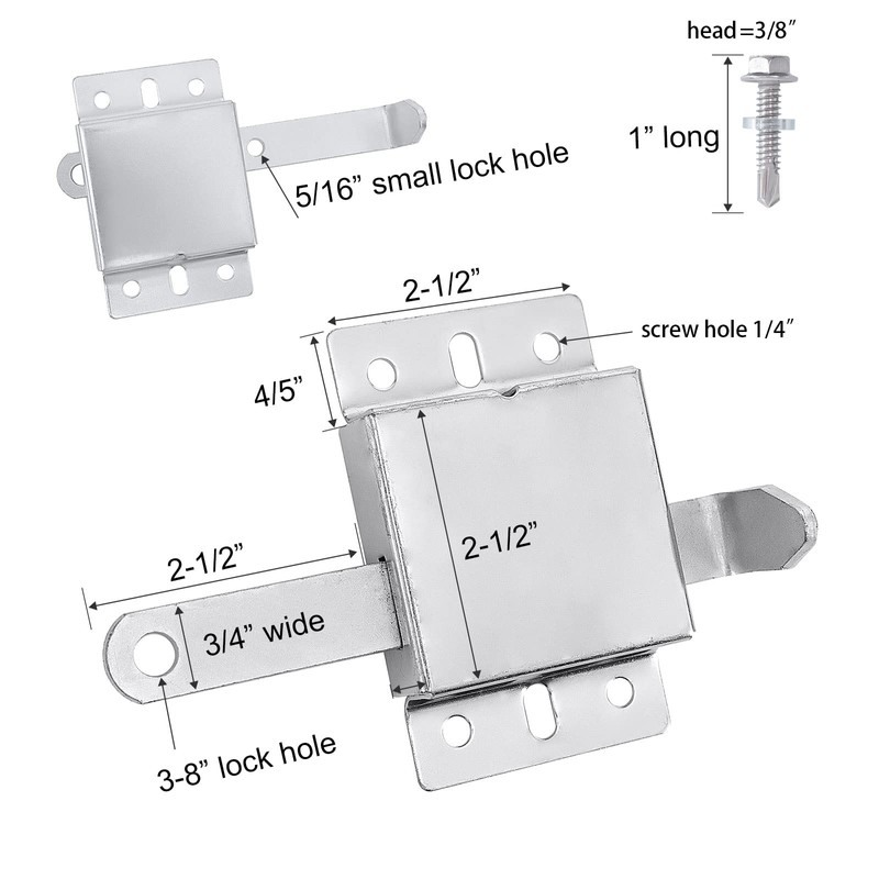 Garage Door Side Lock Inside Deadlock for Most Garage Door