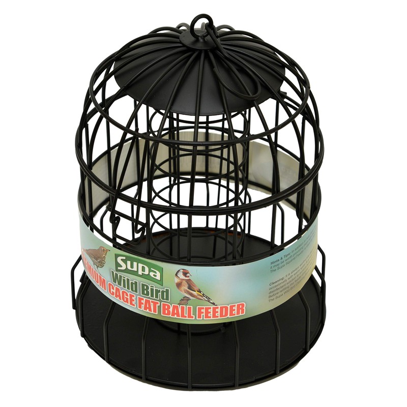 Supa Premium Wild Bird Cage Fat Ball Feeder, Deters Squirrels