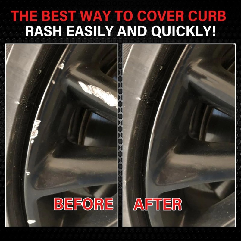 SMAPHY Matte Black Rim Touch Up Paint, Wheel Scratch Repair