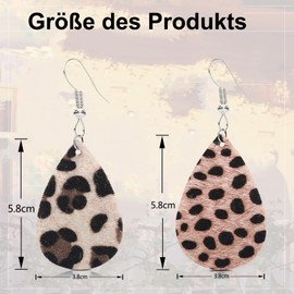 2 Pairs Panther Earrings, Leopard Print, Bohemian Handmade, Retro Leopard Women's Earrings, Carnival, Women, Retro Jewellery, Make-Up Ball, Role Play, Zinc