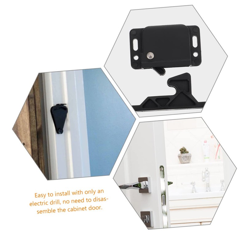 jojofuny Rv Cabinet Latch Push to Close Latch for Safety