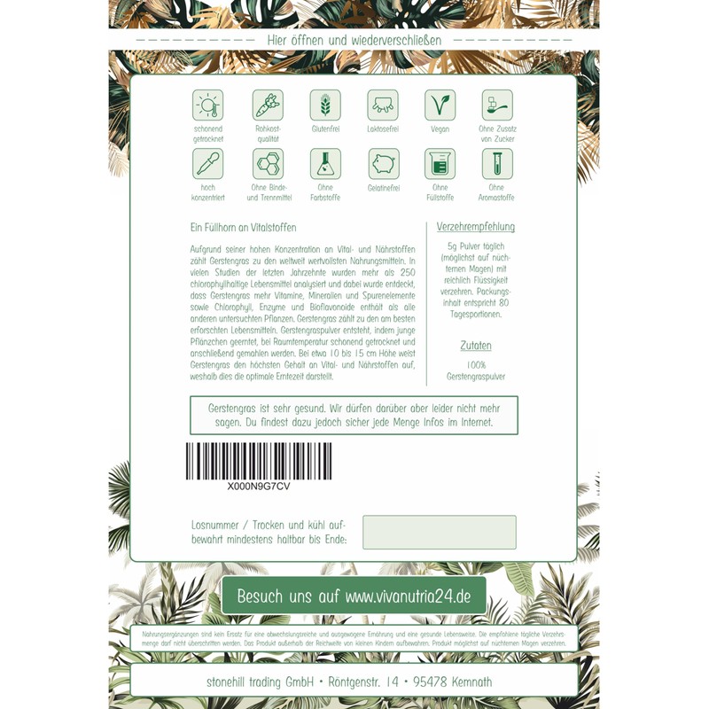 Barley Grass Powder Raw Barley Grass 500g QUALITY