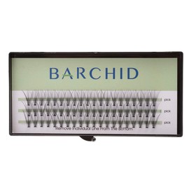 BARCHID False Eyelashes, Natural False Eyelash Extensions, For Flare Self, Thickness 0.003 inch (0.07 mm), 10 Bundles, 0.5 inches (12 mm), C Curl