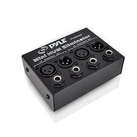 Pyle Compact Mini Hum Eliminator Box - 2 Channel Passive Ground Loop Isolator, Noise