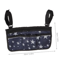 OATIPHO Wheelchair Side Bag Storage Organizers Armrest Pouch for Wheelchair Accessories Lightweight Hanging Bag for Sundries Suitable for Adults