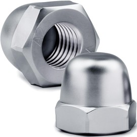 HOLMOL Acorn Nuts M8 Stainless Steel, Pack of 60 Acorn Nuts M8, 304 Stainless Steel Cap Nuts, High Shape M8 Acorn Nuts, Stainless Steel DIN 1587, Cap Nut M8 Stainless Steel for Screws, Threaded Rods &