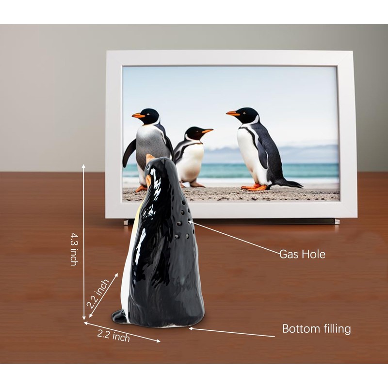 dgudgu Penguin Baking Soda Holder For Fridge Ceramic Baking Soda