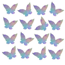 Anti Collision Window Stickers for Birds, Bird Deterrent for Windows, Glass Alert Window Decals Clings for Bird Strieks, Stop Birds from Hitting Windows, Butterfly, 16 Pieces