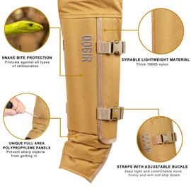HUNTARMOR Snake Guard Gaiter Chaps: Total Protection Snake Chaps, Ankle to Thigh Snake FP Chap, Hunting Gear with Full Protection for Legs from Snake Bites & Briar Thorns & Brush