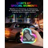 VANKUB 1PCS Car LED Ambient Lights, Car Triangle Window Solar-Powered