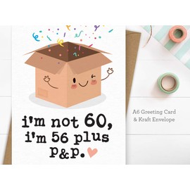 Funny 60th Birthday Card, 60 Today, Men, Mum Birthday Cards Women, Sister, Brother, Dad, Sixty, Fun Joke Humour Witty Greeting Card, Gifts, Milestone, Occasion (60th Birthday Card)