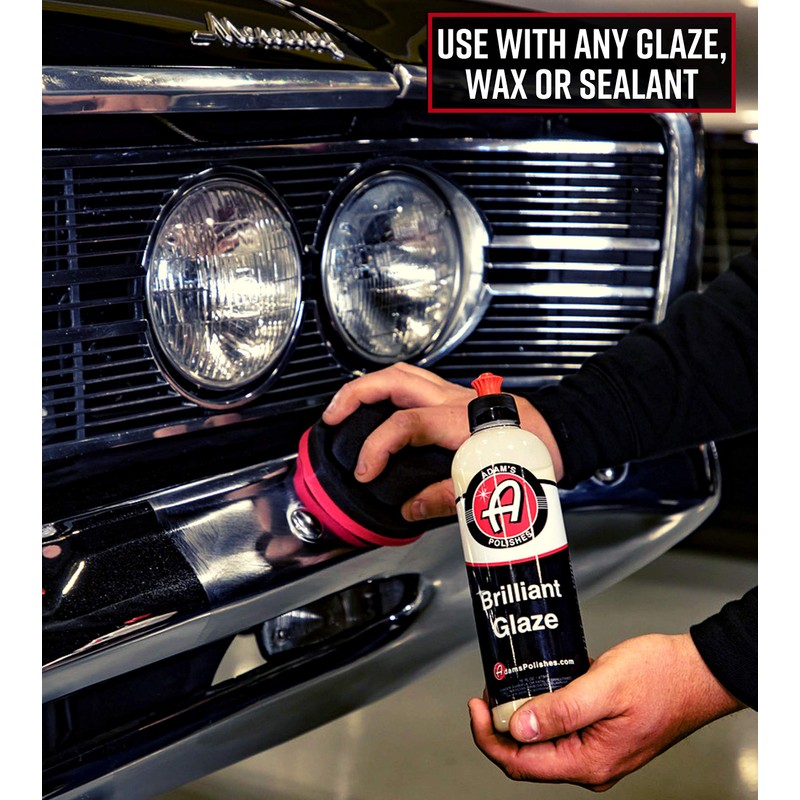 Adam's Red Hex Grip Car Detailing Applicator - Soft Foam
