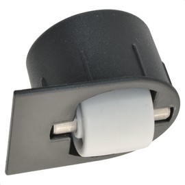 WAGNER Soft Swivel Castor / Countersunk Roller Mini Stop Heavy - Diameter 15 mm, Black Plastic Casing 30/Diameter 25 x 17/6 mm, Metal Pin, Load Capacity 50 kg - Made in Germany - 01707701