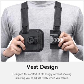As shown Hands-Free POV Phone Chest and Head Mount Kit for Vertical Shots