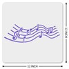 MAGJUCHE Jumping Music Notes Stencil 12 Inches, Reusable Musical Stencil