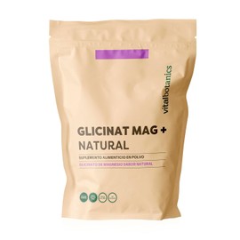 Glicinato de Magnesio en Polvo 600 gramos | Glicinato de Magnesio con Colágeno Hidrolizado puro | Suplemento Alimenticio | VITALBOTANICS (600 gramos, Sabor Natural)