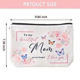 Mother Mothers Day Gifts for Mom Makeup Cosmetic Bag for Mama Mommy Mother's Day Birthday Gifts to Stepmom Stepmother Mama I Love You Makeup Bag Gifts Mom Mother Mommy