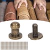 200 Sets Chicago Screws Round Head Rivets 7x5mm DIY Handcraft
