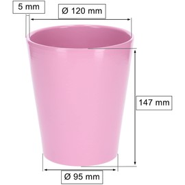 KOTARBAU® Ceramic Flower Pot Planter for Orchids Height 150 mm Diameter 120 mm Light Purple