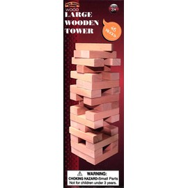 Forever Toys Large Wood Tower Game 48 Pieces