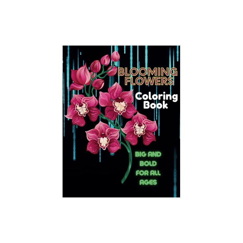 Blooming Flowers Coloring Book