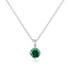 Philip Jones Sterling Silver May (Emerald) Birthstone Necklace Created with