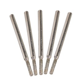 CNBTR 2mm Cylindrial Point Diamond Burr Glass Drill Bits for Rotary Tools Pack of 30