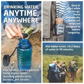 Aquatabs 49mg Water Purification Tablets Germicidal Solution 50 & 100 Pack - 100-pack