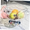 LABRIMP Footed Dessert Bowl Large Acrylic Fruit Bowl 20cm Tall