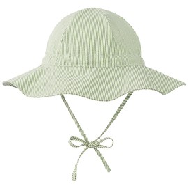 Zando Baby Girl Sun Hat Infant Wide Brim Hats Baby Boy Beach Hat UPF 50+ Toddler Caps for Boys Girls Baby Bucket Hat Green 0-6 Months