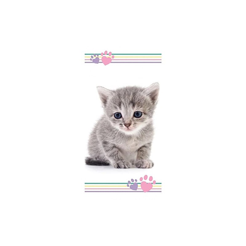 APTEX Bath Towel Beach Towel with Cat 70 x 140