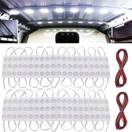 ROYFACC 120 LED Van Light Car Interior Light Bright White Lighting Dome Lamp Ceiling Work Lights Kit for Van Truck Auto Car Vehicle Caravan DC 12V (40 Modules, White)