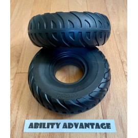 Permobil 2 NEW: PERMOBIL AGGRESSIVE SOLID CASTER TIRES for F3, F5, M5 210 x 65 (2.50-3).