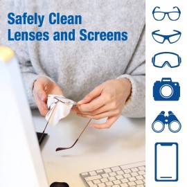 First Aid Only PhysiciansCare Anti Fog Lens Cleaning Wipes 100 Count USA Made Pre Moistened