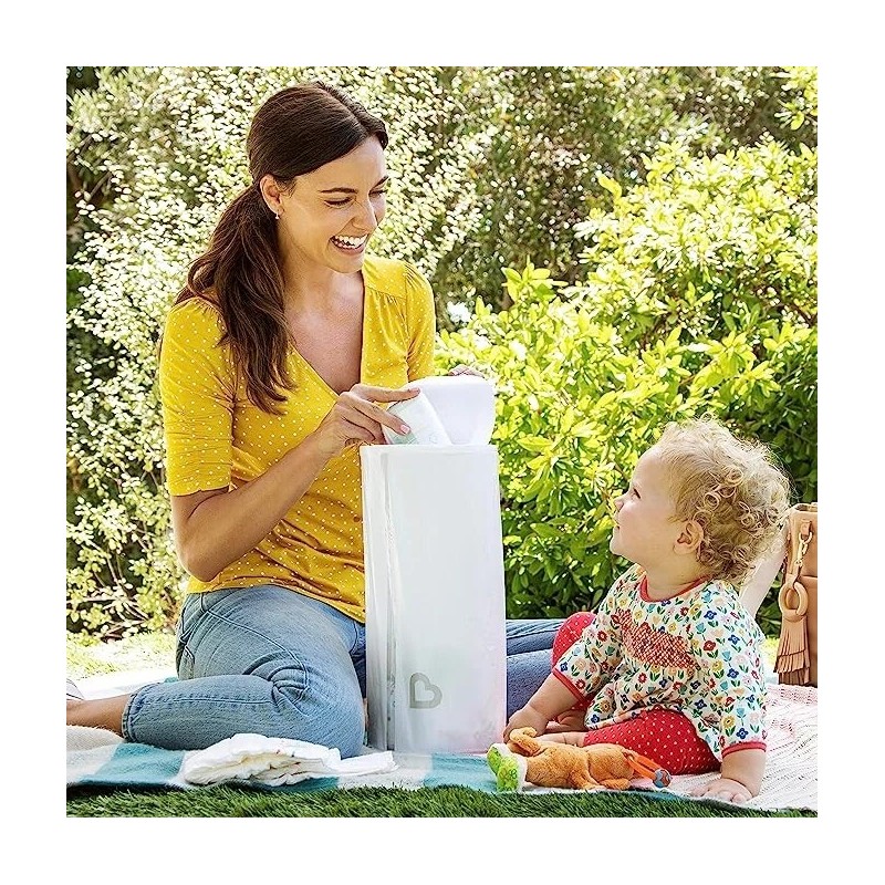MUNCHKIN TWIN PACK! Portable Disposable Diaper Pail - Holds 60