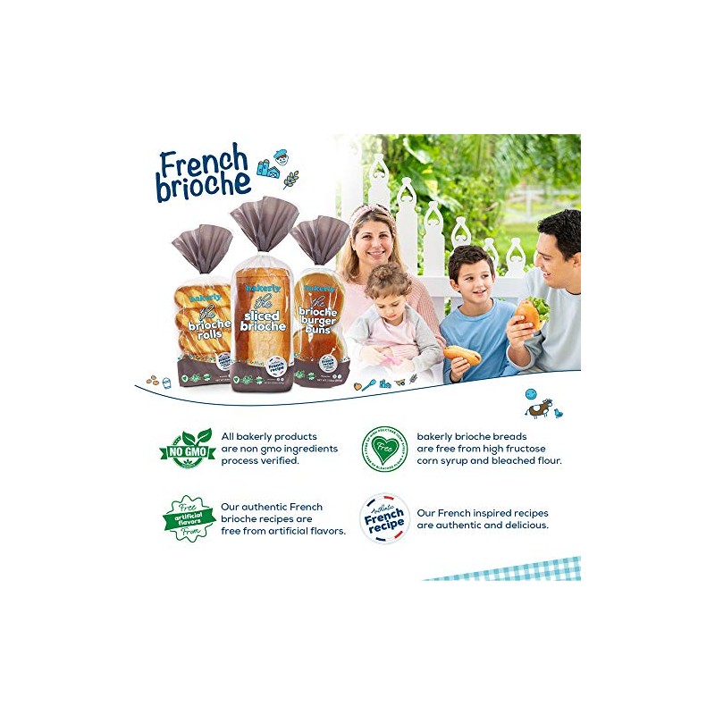 bakerly Brioche Dinner Rolls Pack of 4, 8-Count (32 Total