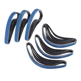 ExcInter 10PCS P40 10mm x 330mm Zirconium Abrasive Sanding Belts Air Belt Sander Aluminium Oxide for Welding Grinding