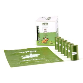 Friendly Pet Dog Poop Bags, 270 Count, 18 Rolls, Leak Proof and Extra Thick