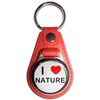 I Love Nature - Red Plastic Medallion Key Ring