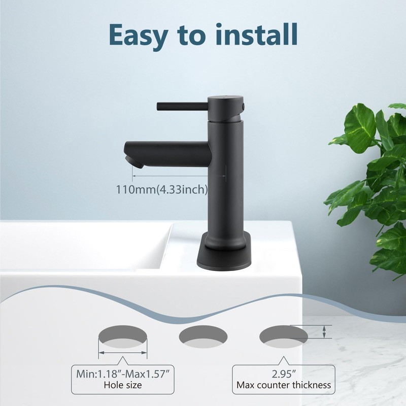 Aolemi Bathroom Faucet Single Hole,Single Handle Bathroom Sink Faucet with