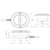 VOANZO 2 Button 5 Pin Recliner Hand Control Pull Chair