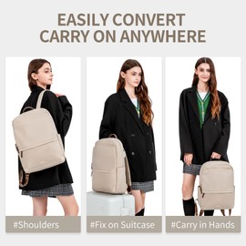 Mochila para Computadora Portátil para Mujer, Se Adapta a Cuadernos de 14 Pulgadas, Mochila Casual, Trabajo, Viajes, Negocios, Universidad, Mochilas, Regalo para Mujeres (Albaricoque)